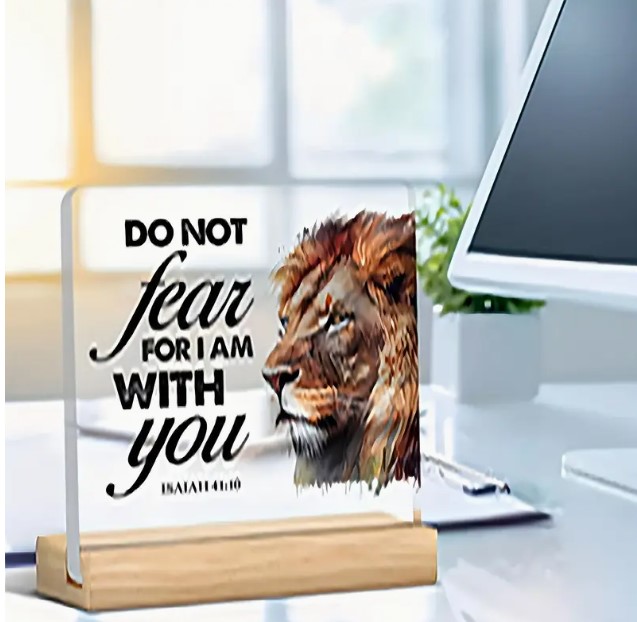 Acrylic Lion Scripture Plaque